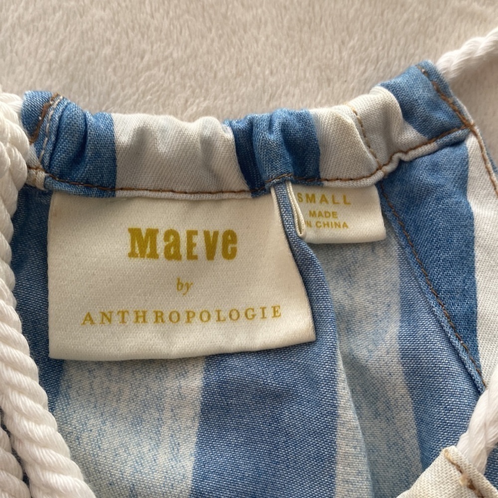Maeve | Anthropologie | Rope Halter | Blue Stripe | Frayed Bottom | Size… - Picture 12 of 16